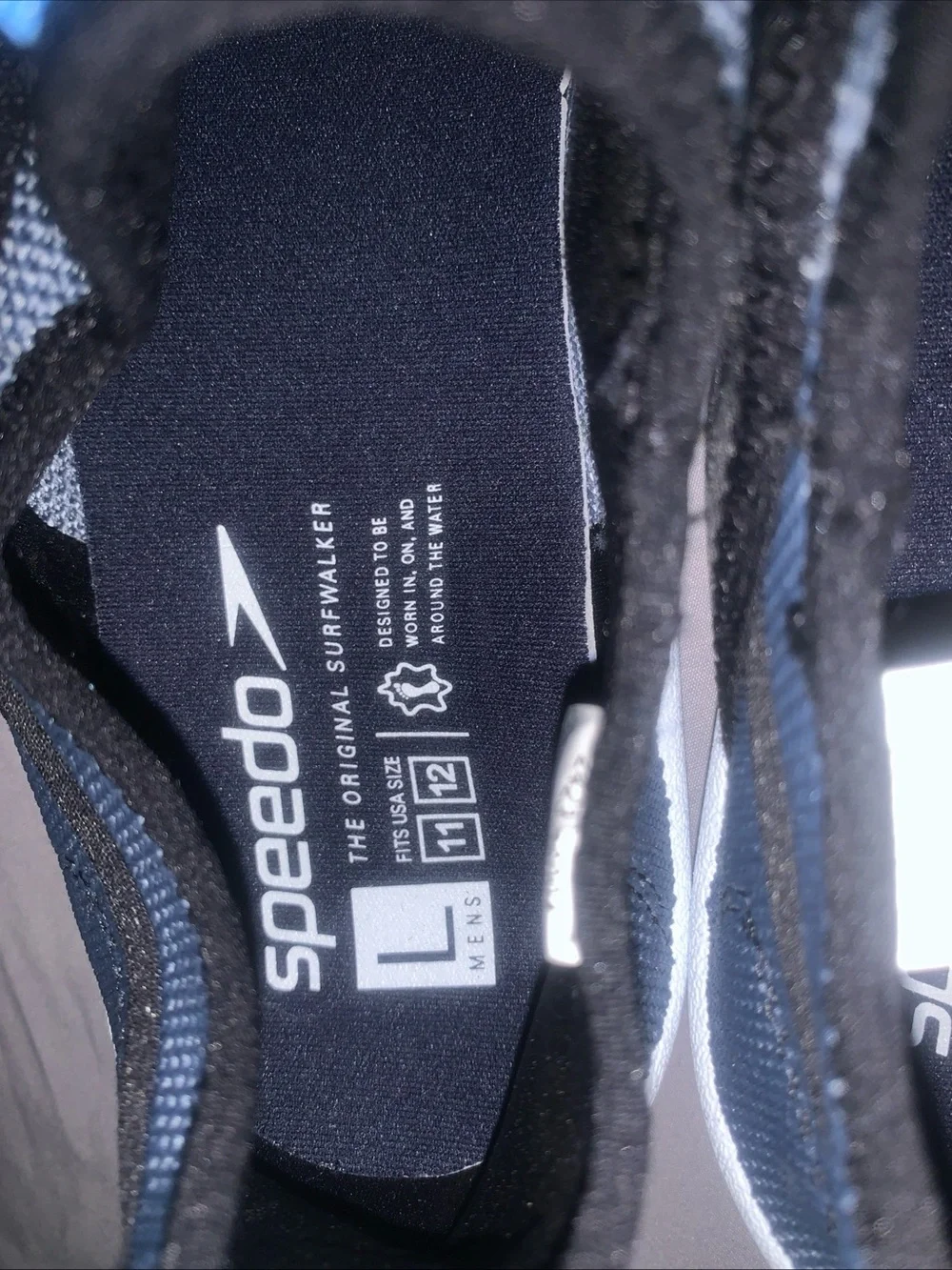 Speedo Men’s Black and Blue Water Shoes - Slip-On Quick-Dry Swim Shoes